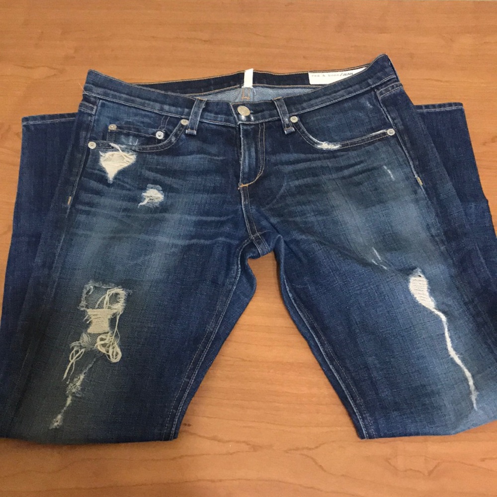 Rag n Bone medium wash boyfriend jeans